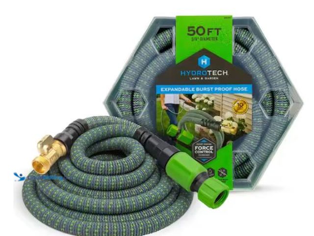 Lot 49-1518060 - Hydrotech 5/8 in. Dia. x 50 ft. Expandable Garden Water Hose Model # 8989, Unused  Ref#HDSR0710