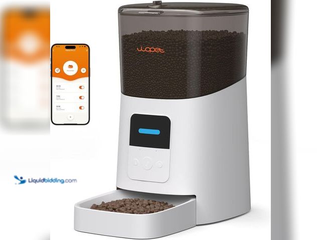 Lot 49-5406671 - WOPET 6L Automatic Cat Feeder, Wi-Fi Automatic Dog Feeder with APP Control for Remote Feeding, Cat F...