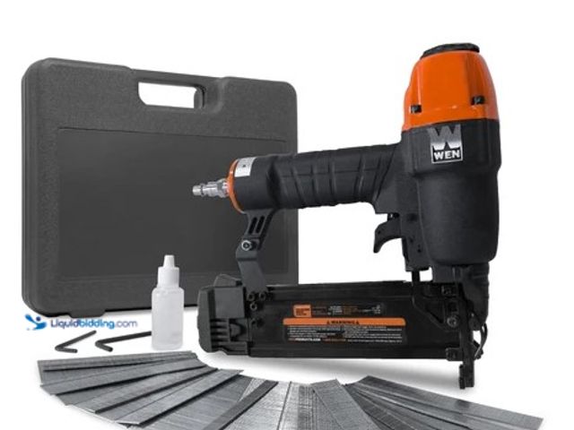 Lot 49-2004583 - WEN 18-Gauge 3/8-Inch to 2-Inch Brad Nailer with Carrying Case and 2000 Nails, Model #61723K, Unused...