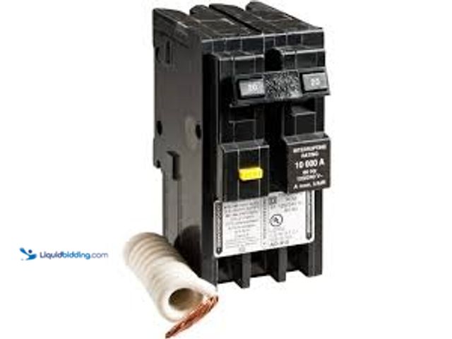 Lot 49-5415634 - Square D Homeline 20 Amp 2-Pole GFCI Circuit Breaker. Model # HOM220GFIC. Unused.