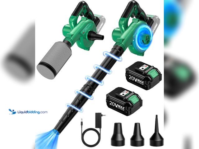 Lot 49-5544200 - K I M O. Cordless Leaf Blower Vacuum Combo, 3 Nozzles&3 Modes for Inflation & Deflation, 20000RPM 15...