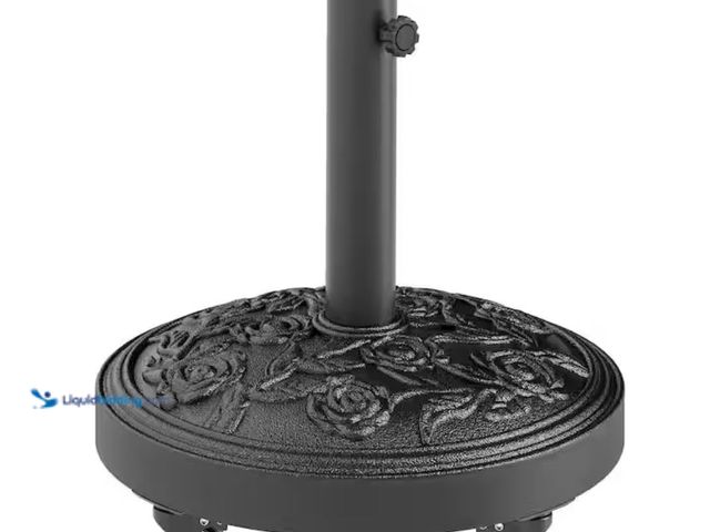 Lot 49-2020781 - Outsunny Outdoor Umbrella Stand Base, 46 lbs. Resin Patio Umbrella Base in Black, Model # 84D-360V00...