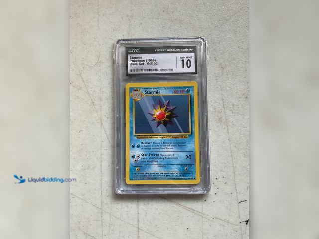Lot 49-1830466 - COLLECTIBLE WOW GRADED CARD! 1999 BASE SET POKEMON STARMIE 64/102 CGC 10 GEM MINT AMAZING CARD FOR A...