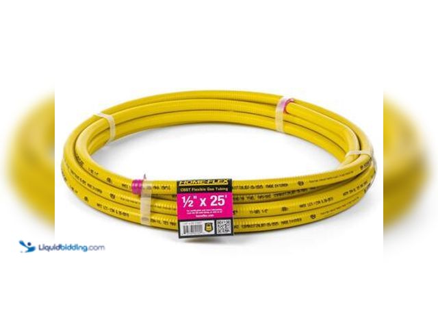 Lot 49-5549811 - HOME-FLEX 1/2 in. CSST x 25 ft. Corrugated Stainless Steel Tubing. Model # 11-00525. Unused