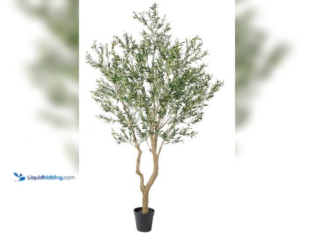 Lot 49-1516808 - Tall Faux Olive Tree，10ft（120in） Realistic Potted Silk Artificial Olive Tree， Fake Olive Trees Indoo...