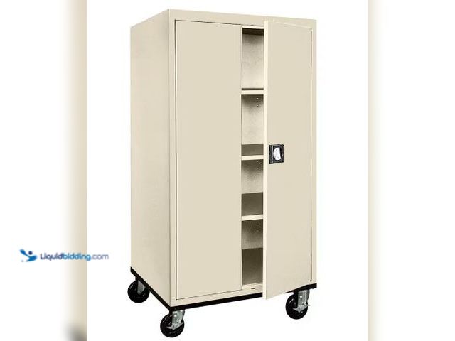 Lot 49-5542410 - Sandusky Transport Series 36 in. W x 72 in. H x 24 in. D 22-Gauge 4-Shelf Freestanding Garage Storag...