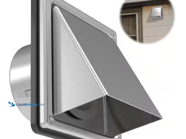 Lot 49-2001086 - Laybus 6 in. Stainless Steel Dryer Vent Cover Outdoor Wall with Rubber Cushioned Non Return Flap for...