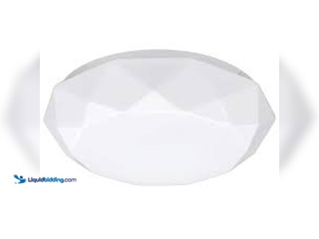 Lot 49-3539279 - Commercial Electric LED Color Changing Flush Mount 12", Bright White 4000K. Model 54450691. Unused