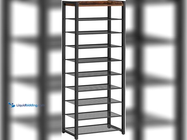 Lot 49-5410267 - HOOBRO Shoe Rack, 10-Tier Shoe Storage Organizer, Narrow Shoe Shelf, Saving Space, Stable and Sturdy...