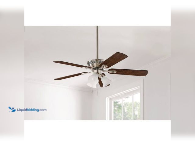 Lot 49-3565019 - Hampton Bay
Glendale III 52 in. LED Indoor Brushed Nickel Ceiling Fan with Light and Pull Chains Un...