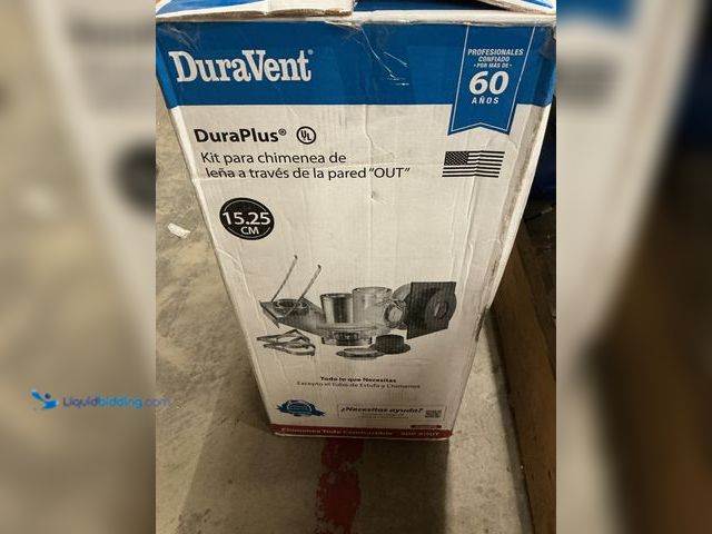 Lot 49-5463755 - DuraVent 6in. DuraPlus Out-the-Wall Chimney Kit, Model# 6DP-KOUT (unable to test) (scuffs and scratc...