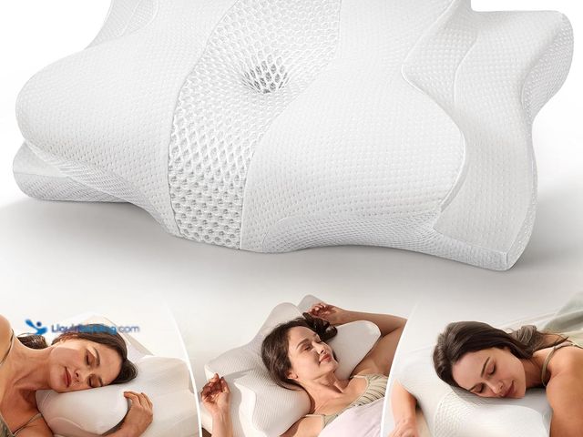 Lot 49-5572332 - Cozyplayer True Cooling Cervical Neck Pillow for Pain Relief, Ergonomic Side Sleeper Pillow for Neck...