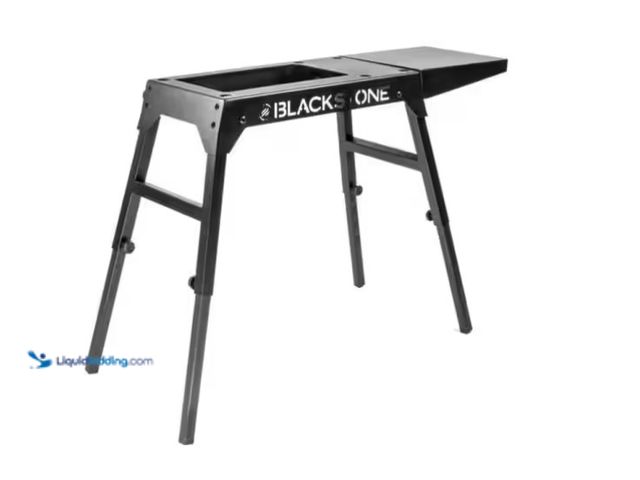 Lot 49-1575467 - Blackstone Outdoor Cooking Gas Grill Cart Foldable, Model # 8022491, Slightly used, Shipping damage,...