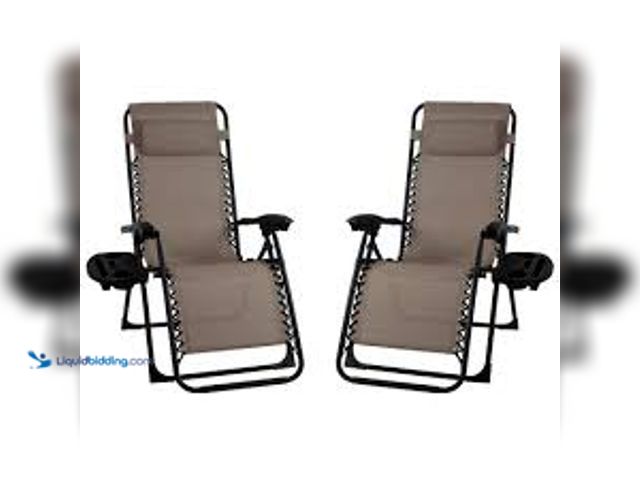 Lot 49-5415050 - Patio Premier Premier Metal Outdoor Patio Recliner Gravity Chairs (2-Pack). Model # 243076. Unused.