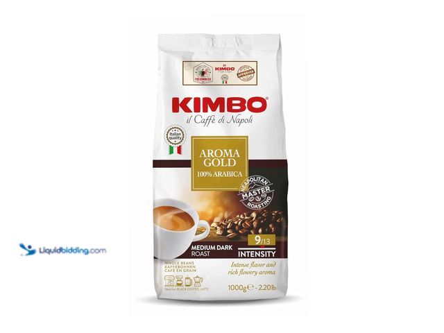Lot 49-5414368 - Kimbo Aroma Gold | 100% Arabica Whole Bean Coffee | Medium Dark Roast | 9/13 Intensity | 2.2 Lbs (1k...