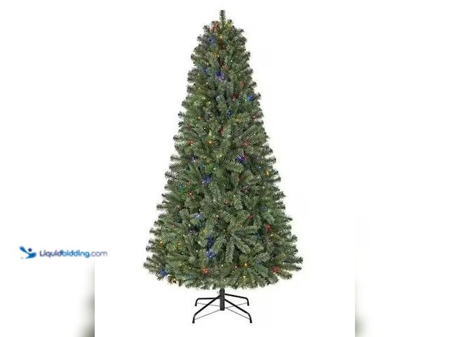 Lot 49-1548110 - Home Accents Holiday 6.5 ft. Festive Pine LED Pre-Lit Artificial Christmas Tree Model # 22HD30002, U...