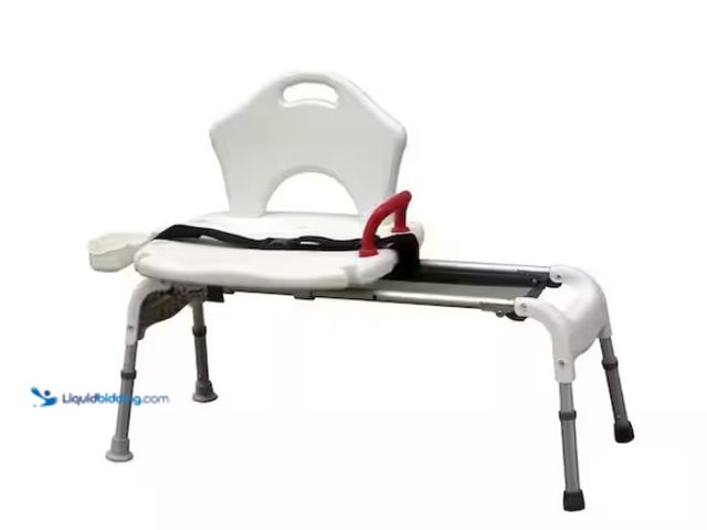 Lot 49-1574659 - Drive Medical 20 in. W x 42 in. D Folding Universal Sliding Transfer Shower Seat, Helps you move int...