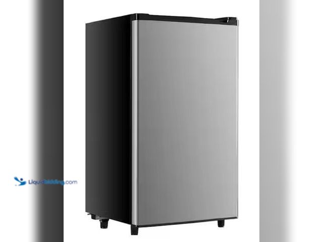Lot 49-3637934 - Relyblo 3.2-Cu/Ft. Mini Compact Upright Refrigerator Fridge with Freezer Compartment in Silver with ...