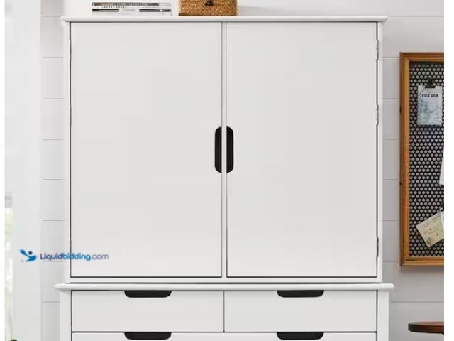 Lot 49-1622879 - StyleWell Craft White Storage Hutch, Model # JS-3417-A, New(Factory Sealed), Open to verify  Ref#CRS...