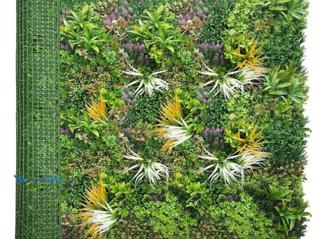 Lot 49-1632037 - Artificial Greenery Grass Wall Panels: 60'' x 120'' (50 sq/ft Coverage) | UV-Anti, Faux Ivy Privacy ...