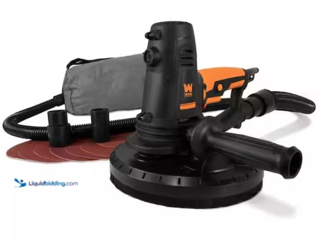 Lot 49-2006098 - WEN 10 Amp Variable Speed Handheld Drywall Sander with Dust Hose and Collection Bag, Model # DW1085,...