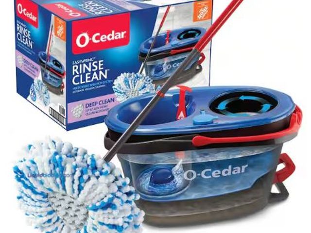 Lot 49-3612769 - O-Cedar Rinse Clean Deep Clean Microfiber Spin Mop, Clean with Clean Water (The Home Depot Exclusive...