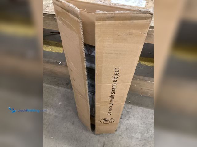 Lot 49-3531750 - Black/Natural Wood 4 Fabric Drawer Dresser. Unused