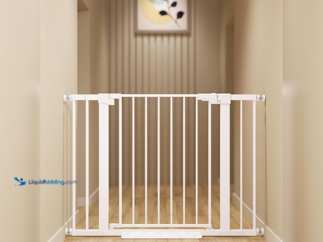 Lot 49-5549737 - 29" -32"  inches Metal Baby Gate for Stairs/Doorways,  Pressure Mounted Pet Gates, Auto-Close Child ...