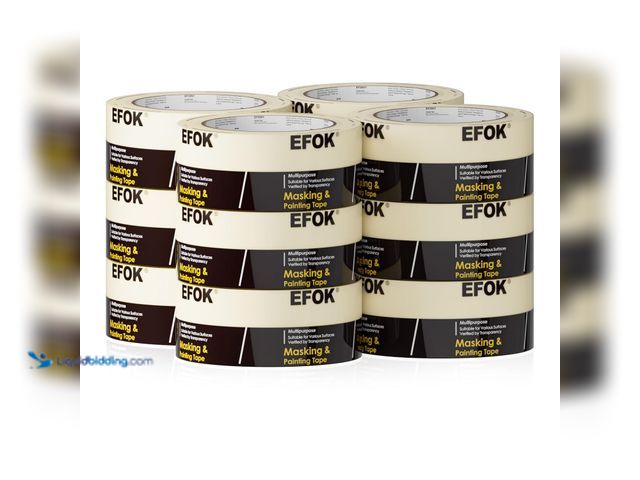 Lot 49-5453220 - 10 Pack Masking Tape 2 Inch Wide Bulk, 2025 Upgrade White Painters Tape Anti-UV General Purpose, 1.8...