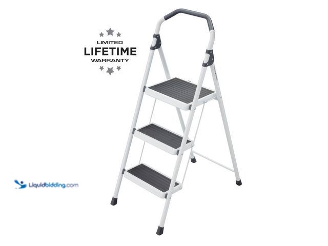 Lot 49-5477749 - Gorilla Ladders
3-Step Steel Lightweight Step Stool Ladder 225 lbs. Load Capacity Type II Duty Rati...