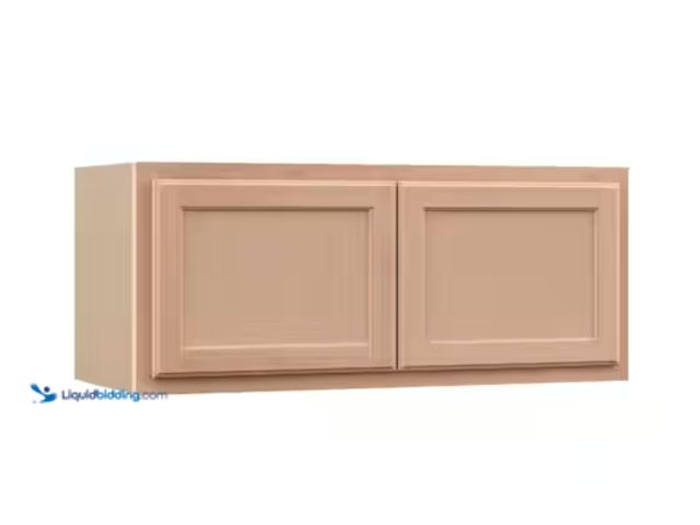 Lot 49-2000011 - Hampton Bay Recessed Panel 36 in. W x 12 in. D x 15 in. H Assembled Wall Bridge Kitchen Cabinet in U...