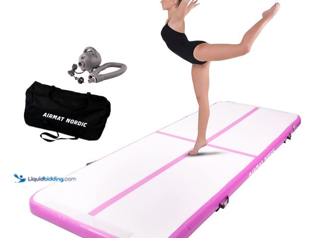 Lot 49-1519117 - AirMat Nordic Air Mat Tumble Track 16ft with Electric Air Pump, Inflatable Gymnastics Mat for Home, ...