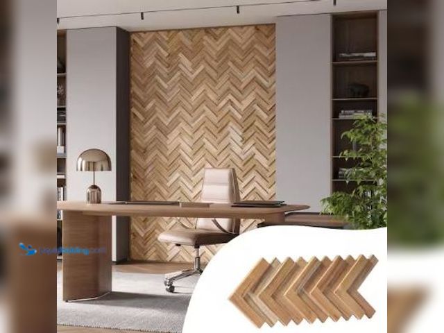 Lot 49-1517151 - Approx 11.63 Dq Ft, WALL!SUPPLY
0.59 in. x 7.09 in. x 14.76 in. UltraWood Teak Herringbone Jointles...