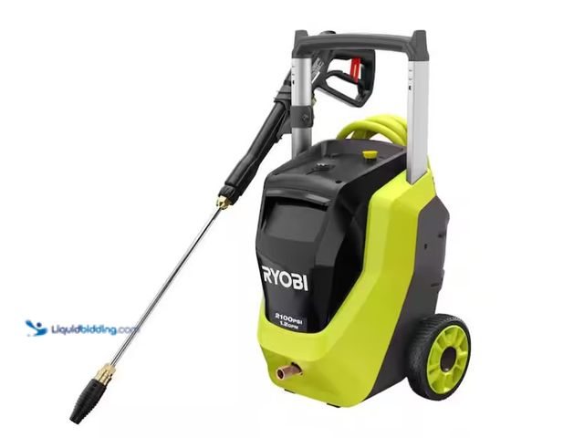 Lot 49-1566842 - RYOBI 2100 PSI 1.2 GPM Cold Water Corded Electric Pressure Washer with Foamer, Model # RY142012, sli...