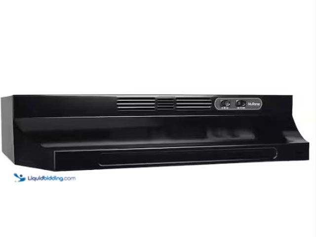 Lot 49-1577048 - Broan-NuTone RL6200 Series 30 in. Ductless Under Cabinet Range Hood with Light in Black, Model # RL6...