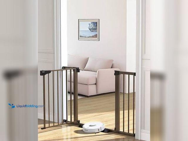 Lot 49-5545656 - Cumbor Safety Gate (Brown) 30'' to 46'' inches Wide, Unused with hardware