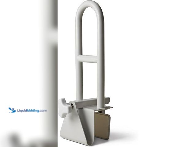 Lot 49-3511748 - Medline Bathtub Safety Grab Bar, Handle Clamps on to Side of Bathtub Shower, Medical Tub Rail for Ba...