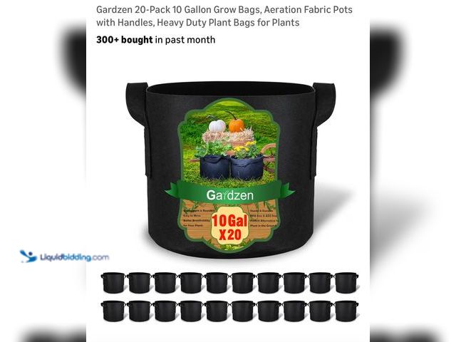 Lot 49-1817537 - Lot of 20 fabric grow pots 10 gallon each New sealed. Unused.