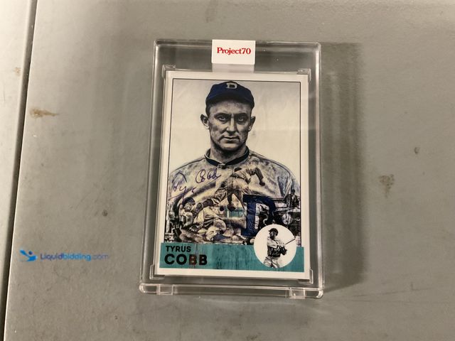 Lot 49-1505967 - ENCAPSULATED PROJECT70 TY COBB 2021 BASEBALL CARD. BEAUTIFUL CARD DESIGNED FROM 1963 TOPPS BASEBALL ...