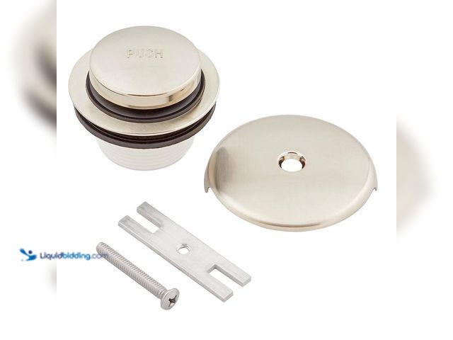 Lot 49-5412915 - Toe-Touch Drain Bath Tub Remodel Kit in Brushed Nickel. Item is Used