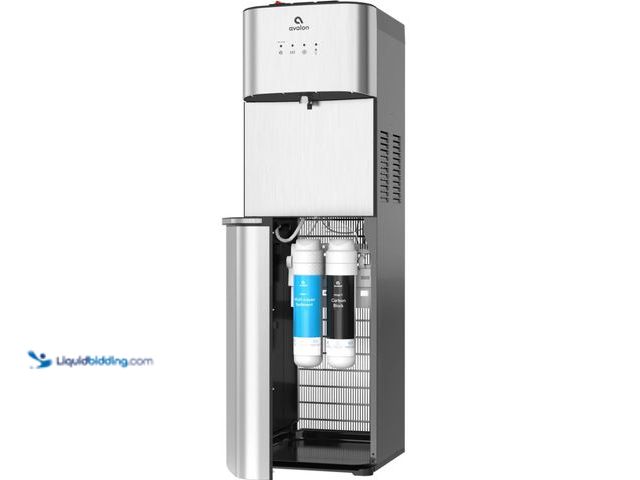 Lot 49-1557314 - Avalon Bottleless Water Cooler, Hot, cold, and cool water output, Silver, Includes first set of filt...