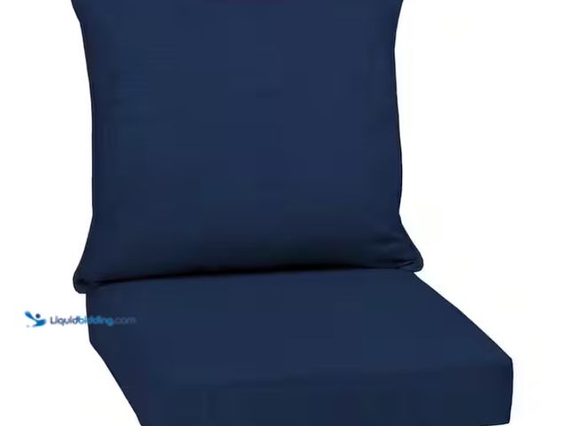 Lot 49-1622483 - ARDEN 24 in. x 24 in. 2-Piece Deep Seating Outdoor Lounge Chair Cushion in Sapphire Blue Leala, Mode...