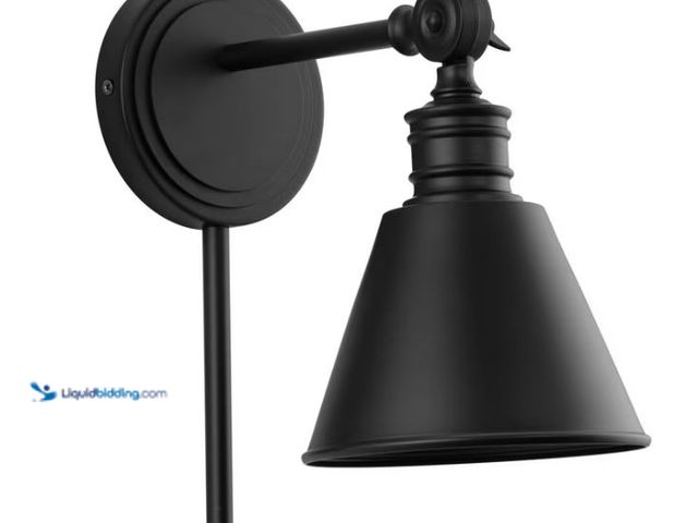 Lot 49-3566892 - Better Homes and Gardens 6" Craftsman Dimmable 1-Light Black Wall Sconce, Suitable for Living Rooms,...