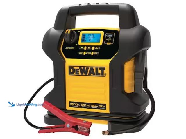 Lot 49-3432453 - DEWALT 1600 Peak Amp Jump Starter with Digital Compressor and USB Power Bank, Model # DXAEJ14, Unuse...