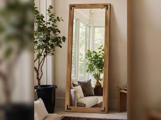 Lot 49-5545665 - Wooden Framed Mirror Model:TMTP8161-LBR, Unused