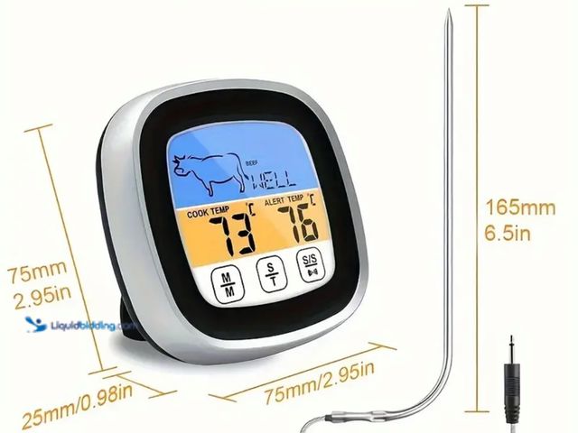 Lot 49-1816666 - Digital Meat Thermometer with Dual Display (°F/°C)