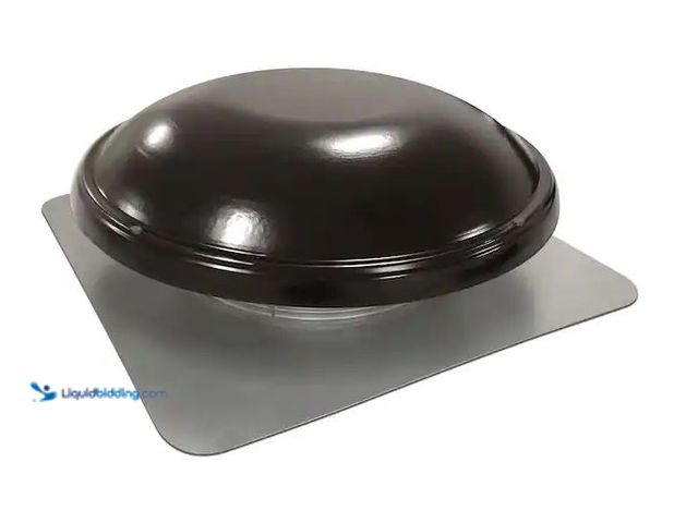 Lot 49-1568455 - Master Flow 1250 CFM Black Power Roof Mount Attic Fan Model # ERV5BL, New  Ref#SR1230