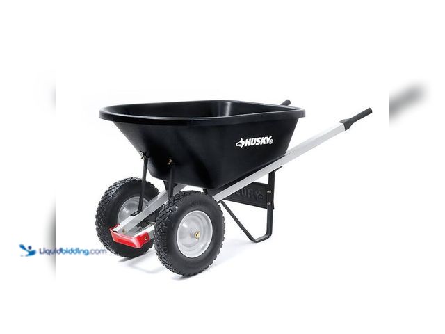 Lot 49-2000751 - Husky 6 cu. ft. Dual-Wheel, Poly Wheelbarrow with 8 in. Flat-Free Tires, Model # 6CUwheelbarrow, use...