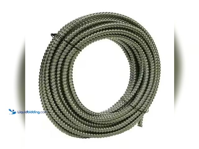 Lot 49-2006541 - Approx. (100+) ft. of Metallic Flexible Conduit, Approx. 1/2" wide, Unknown model number, Unused.   ...