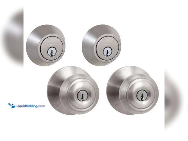 Lot 49-5546444 - Defiant Hartford Satin Nickel Single Cylinder Keyed Entry Project Pack Model # 32BGX2D1BD new